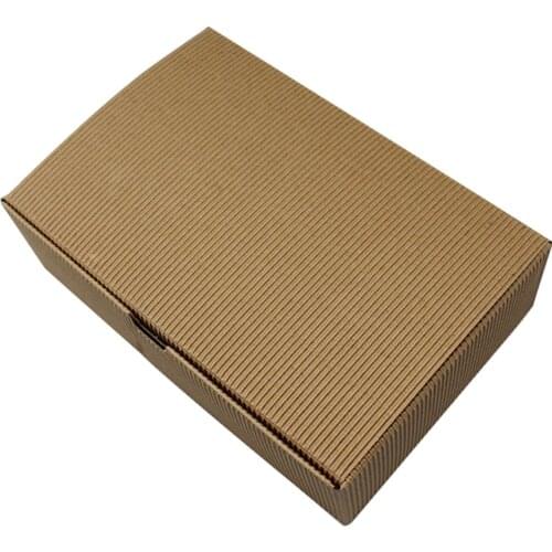 18*12*5cm Kraft Paper Brown Party Box Corrugated Box Bakery Baking Cookie Biscuit Cake Chocolate Wedding Favors Candy Packaging