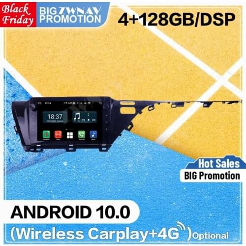 2 Din 4+128G DSP Carplay Android 10 Screen For Toyota Camry 2018 2019 GPS Navigation Auto Audio Radio Stereo Recoeder Head Unit