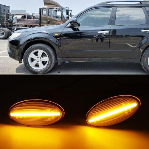 Car Flashing 1 Set Dynamic Led Side Marker Turn Signal indicator Repeater Light lamp For Subaru Forester 2008 - 2019