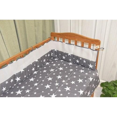 Free shipping Breathable Mesh Crib Bumpers Baby Bedding Crib Liner Baby Cot Bed Around Protector Solid