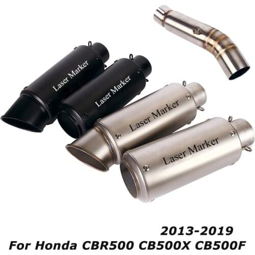 Slip for Honda CBR500R CB500X CB500F 2013-2019 Exhaust Muffler Tail Tube Mid Link Pipe Motorcycle System