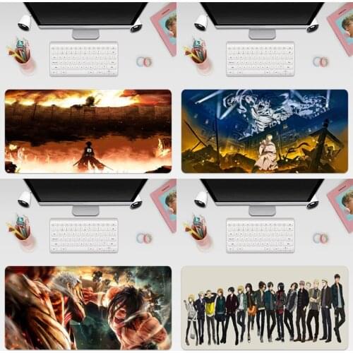 Attack On Titan Anime Large Keyboard Cover Non-Slip Rubber Base Computer Carpet Desk Mat PC Game Mouse Pad