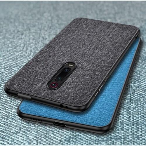 Ikrsses For Xiaomi Redmi K20 Pro Luxury PU hard shell back Soft TPU Simple Cloth Case For Xiaomi mi 9 t Pro All-inclusive Cover