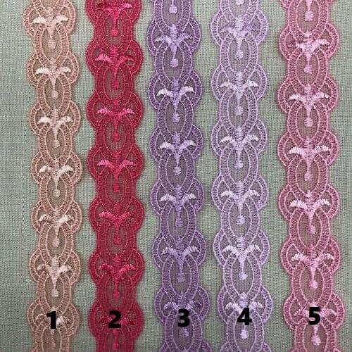 2.8CM Colorful Lace Trim For Wedding Decoration Home DIY Handmade Embroidery