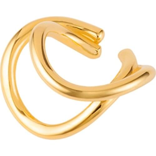 Two kinds of wearing line ear bone clip without ear hole ear clip fashion auricle clip geometric Earring