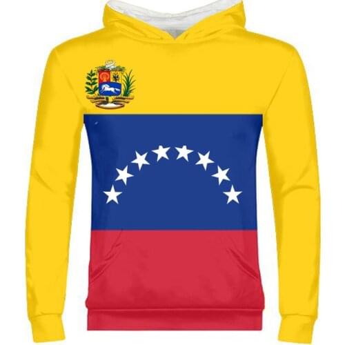 VENEZUELA man diy free custom name number photo ven zipper sweatshirt nation flag ve venezuelan spanish country college clothing