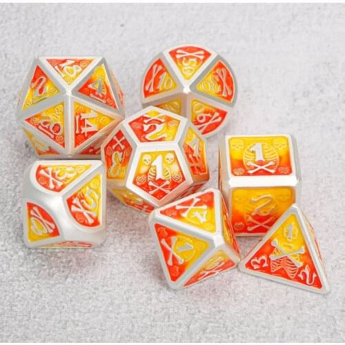 DnD Dice set skull dnd dice D&D Dice for Dungeon and Dragon Solid Metal Polyhedral D&D Dice New DnD Metal Dice skull dice set