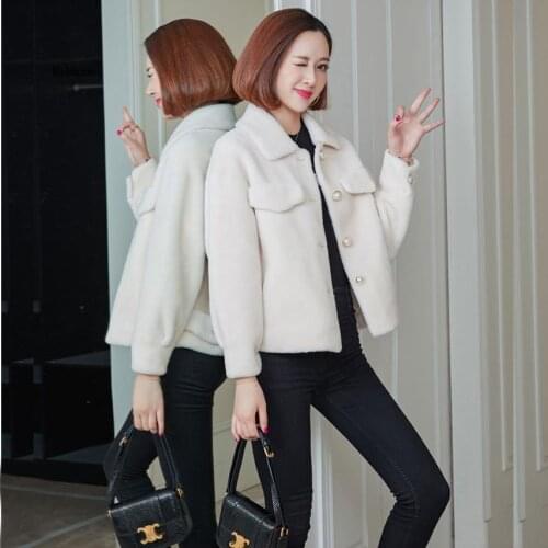New arrival real wool Coat Women fleece Jacket winter sheep wool overcoats plus size