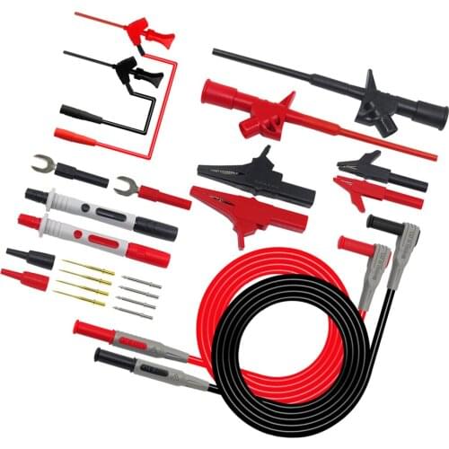 P1300E Multimeter Probe Test Hook Kit 4mm Banana Plug Alligator Clip Test Stick