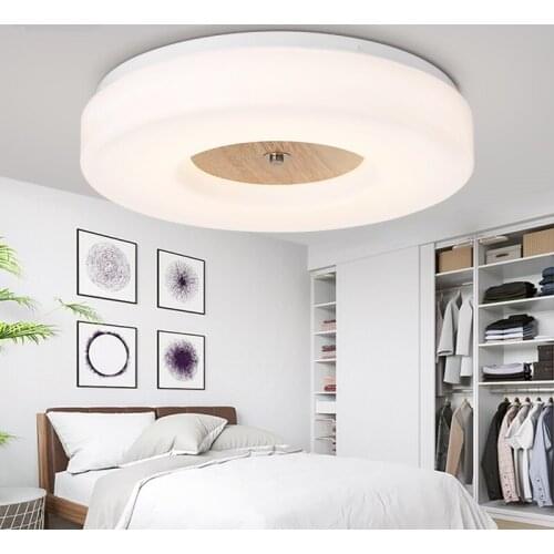 Simple Round LED NVC Nordic ceiling lamp light in the bedroom living room log Japanese modern minimalist lighting