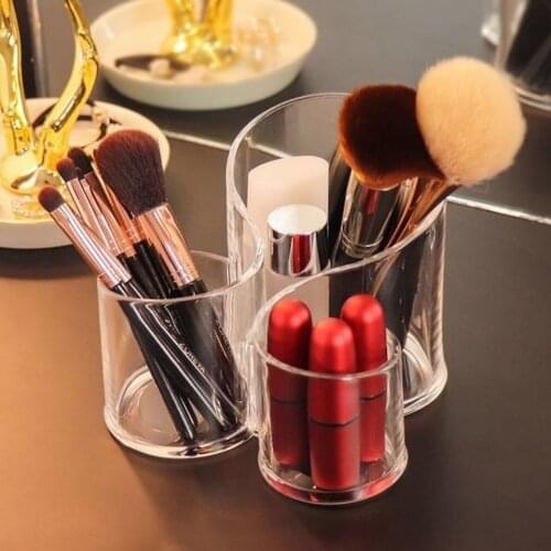 Transparent desktop makeup brush storage bucket comb lipstick storage box eyeliner makeup eyebrow pencil makeup brush box