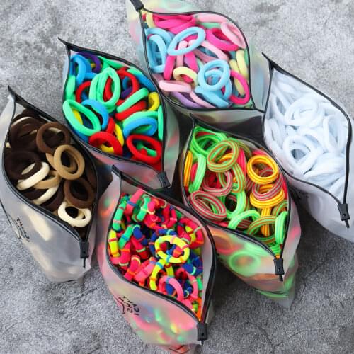 50/100pcs Set of Kids Hair Accessories Elastic Hair Rubber Bands Baby Girl Headbands for Children Women Scrunchie Hair Gum Ties
