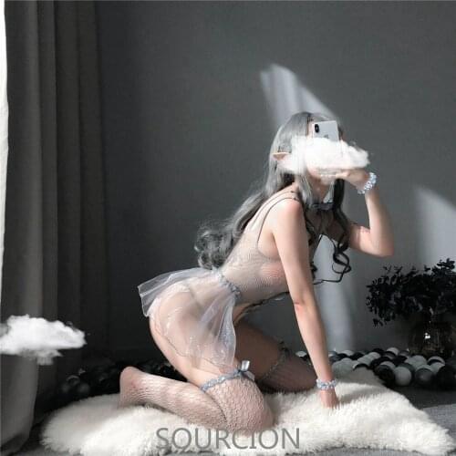 Sexy Lingerie Womens Underwear Set Spandex Kawaii Butterfly Strap Erotic Night Skirt Cosplay Costume Temptation For Female Sex