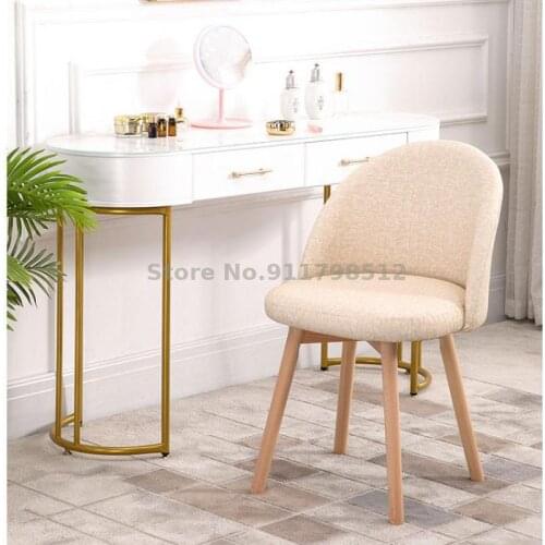 Nordic solid wood chair dining chair home modern minimalist net red makeup chair stool backrest dormitory student desk chair