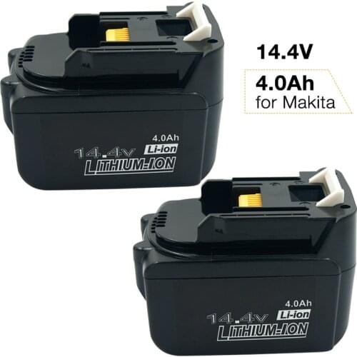 2PACK 14.4V 4A BL1440 Replacement Lithium Batterys with LED Indicator for Makita Cordless Power Tools BL1430 BL1450