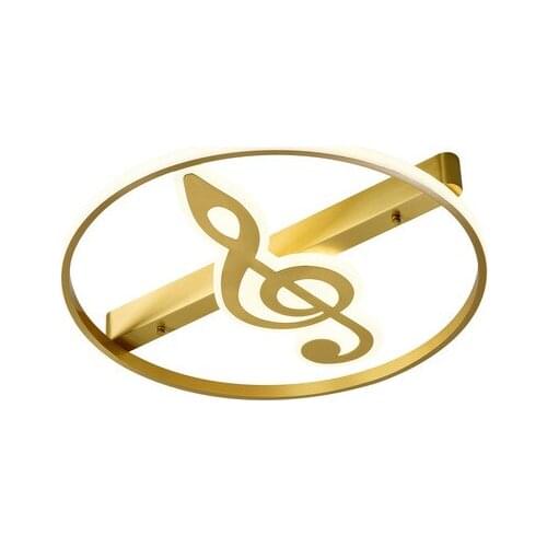 Modern copper simple modern ceiling lamp light luxury creative warm bedroom living room lamp