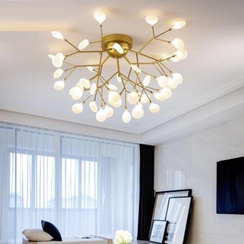Modern Led Ceiling Chandelier Lighting Living Room Bedroom Chandeliers Creative Home Lighting Fixtures Ac110v/220v Glass Shade