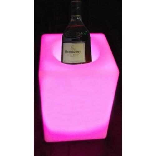 Waterproof Plastic LED Ice Bucket Color Changing Bars Nightclubs LED Light Up Champagne Beer Bucket Bars Night Party 20pcs/Lot
