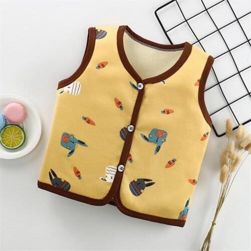 Infant Boys Girls Vest Thick Winter Clothes 0-5Y Kids Children Outwear Coat Sleeveless Cotton Baby Vest Soft Clothes