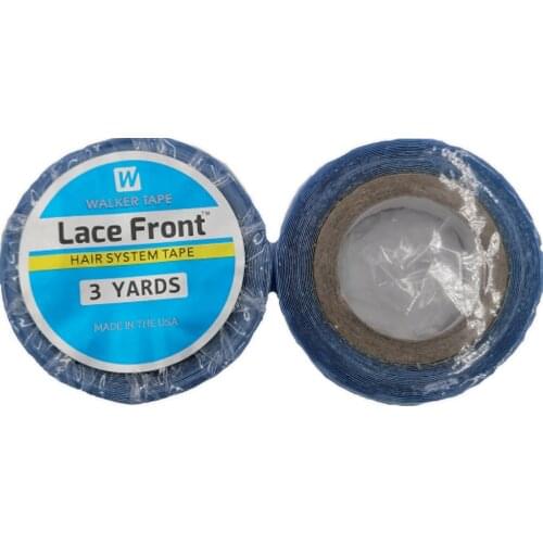 1 roll 1.27cm*3yards Blue Lace Front Double-sided Adhesive Water-proof Super Tape For Hair Extension/Lace Wig/Hairpiece/Toupee