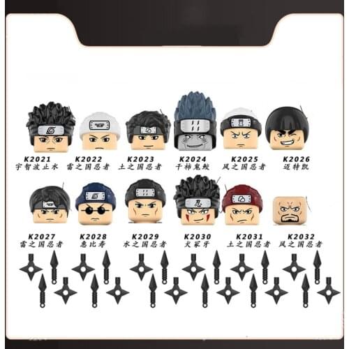 1Pcs Sale Narutoed Mini Figure Inuzuka Kiba Hoshigaki Kisame Uchiha Shisui Anime Bricks Building Blocks Assembled Model Toys