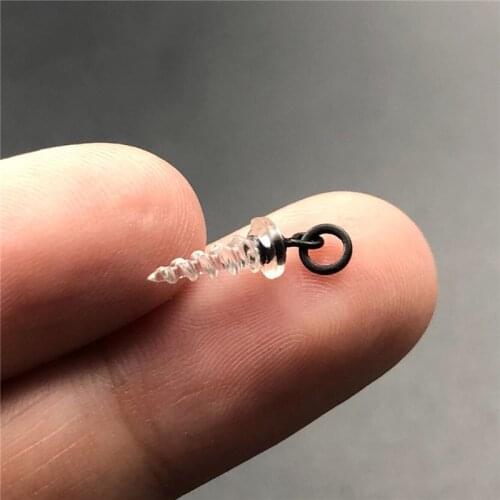 10pcs Carp fishing 360 bait screws for pop up corn tiger nuts hook micro ring swivel bait screw ronnie D-rigs spinner