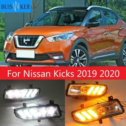 2PCS For Nissan Kicks 2019 2020 Turning Yellow Signal Relay Waterproof Car 12V LED DRL LED Daytime Running Light