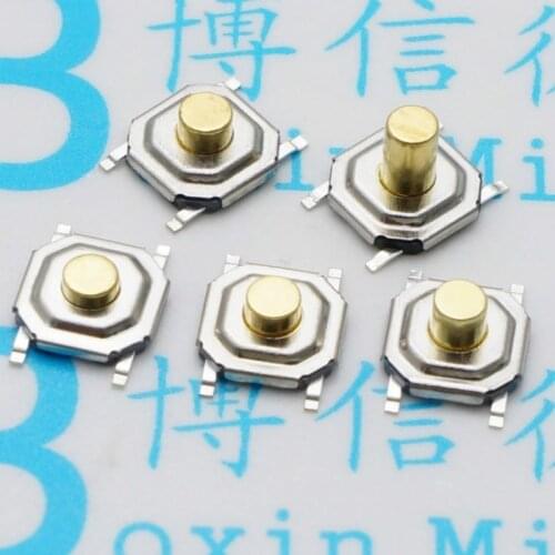 20PCS 4x4MM PCB Tactile Push Button Switch Micro Switch Mini Momentary Tact Switch Key Button SMD 4*4*1.7/2/2.3/2.5/3/3.5/4.3MM
