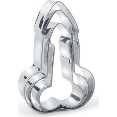 3Pcs/Set 3D Stainless Steel Sexy Penis Cookies Cake Molds Dick Fondant Mold Party Baking Moulds Cake Decorating Tools