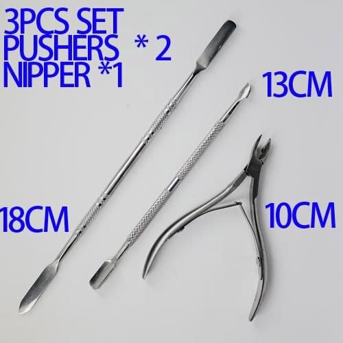 3Pcs Set Nail Cuticle Nipper Nail Art Equipment Remover Cutter Clipper Trimmer Nail Art Tool Stainless Steel