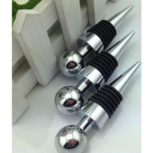 300Pcs/Lot NEW Elegant Storage Bottle Stopper Metal Red Wine Twist Cap Plug