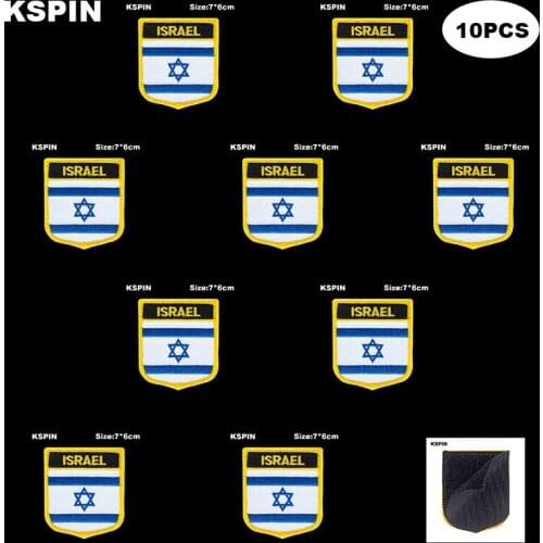 National Flag Patch Hook Loop Israel Badges Armband 3D Stick on Jacket Backpack Stickers