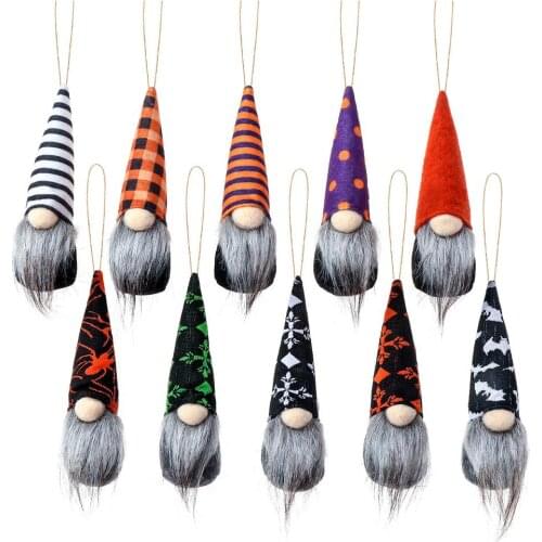 5PC Halloween Decoration Prop Pumpkin Gnome Doll Pendant Kid Gift Toy Halloween Hanging Ornament Xmas 2021 Halloween Party Decor