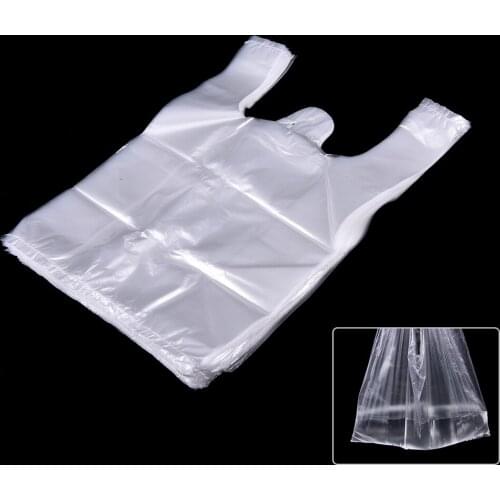 50pcs/lot 26*37cm Transparent Bags Shopping Bag Supermarket Plastic Bags