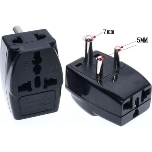 Type D Travel Adapter With 3 Power Outlet Black Color 1 TO 2 TO UK US AU Wall Socket Power Plug 1 to 3 INDIA, Sri Lanka