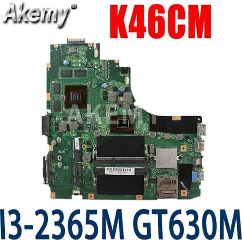 AKemy K46CM Laptop motherboard For Asus A46C S46C K46CB K46CM K46C K46 Test original mainboard I3-2365M GT630M