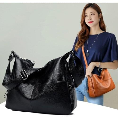 Large Capacity Crossbody Bag Ladies Soft Leather Shoulder Bags for Women 2021 Hot 4 Color Women Multiple Pockets