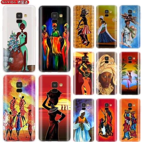 Phone Case for Samsung galaxy A30 A50 A90 5G A3 A5 A6s A7 A8 2016 2017 A6 2018 Plus Matte soft silicone Cases Africana art