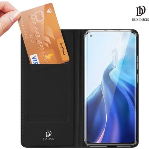 For XIAOMI Mi 11 Case DUX DUCIS Skin Pro Series Leather Wallet Flip Case Full Protection Steady Stand Magnetic Closure