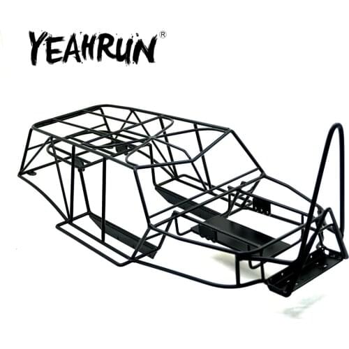 YEAHRUN Black Metal Steel Chassis Roll Cage Frame Body for Axial Wraith 90018 1/10 RC Crawler Car Upgrade Parts