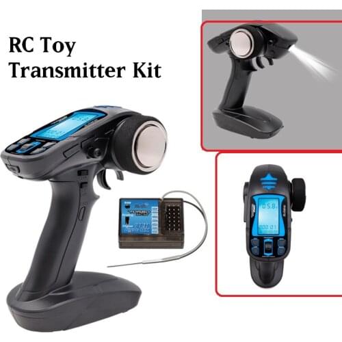 TURBO RACING TB-TX2 2.4GHz FHSS Digital 7CH Radio Remote Control Transmitter with TB-RX200 Receiver LCD LED for RC Car RC Boat