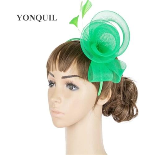 Elegant Fascinator Millinery for Wedding Hair Accessories Bridal Hats Party Headwear Ladies Cocktail Hats Multiple Colors MYQ040