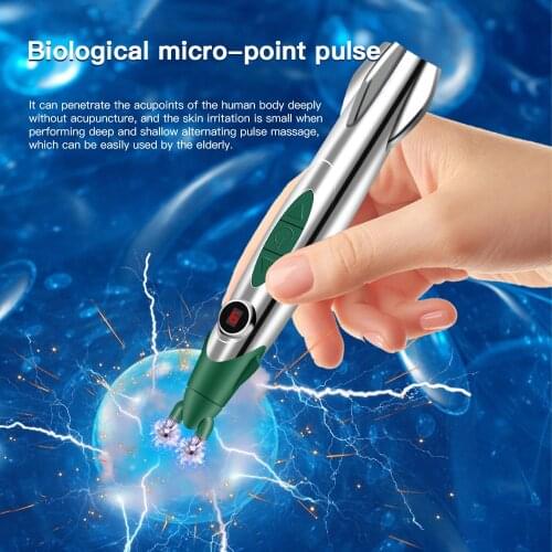 Electronic Acupuncture Pen Laser Electric Therapy Meridians Massage Pen Meridian Energy Massager Pain Relief Tools Health Care