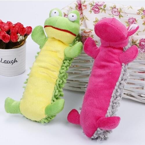 Dog Toys Pop It Voice Plush Toys Soft Interaction Wear And Biting Resistance Funny Call Frog Hippopotamus Modeling Fidget Toys
