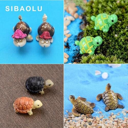 Cute Turtle Figurine home decor miniature fairy garden decoration accessories animal model statue Micro Landscape Crafts figure