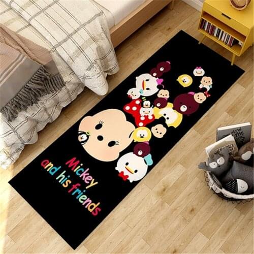 Cartoon Kids Room Floor Mat Mickey Playmat Bedroom Bedside Blanket Strip Home Balcony Bay Window Pad Window Sill Pad