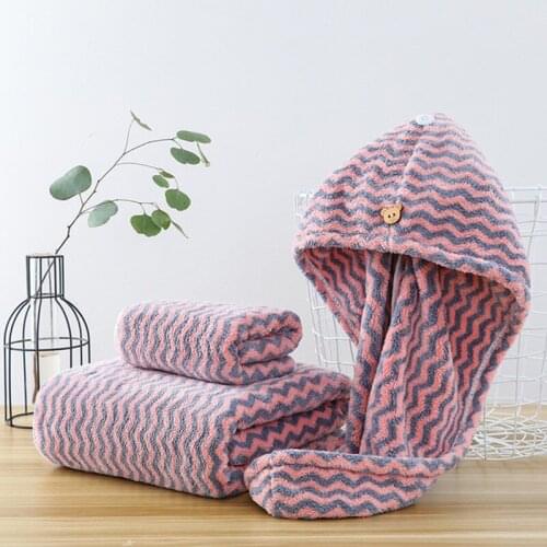 Curbblan Bathroom Towel Set,1 Bath Towels,1 Washcloths,1 Hair Dry Towels Absorbent Soft Home Towels In Stock (Pack of 3pcs)