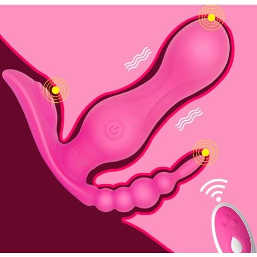 Wearable Vibrator Sex Toys for Women Adult Anal Plug G Spot Clitoris Stimulator Wireless Remote Control Panties Vibrator Dildo
