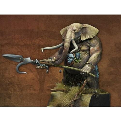 New Unassembled 1/24 75mm ancient warrior stand (NO BASE ) Resin Figure Unpainted Model Kit