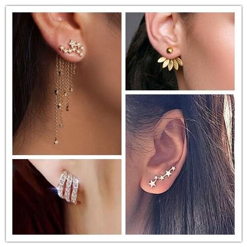 2020 New Crystal Flower Drop Earrings for Women Fashion Jewelry Gold Silver Rhinestones Earrings Gift for Party Best Friend